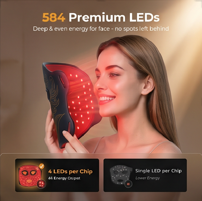GlowMask Pro — LED Light Therapy Face Mask for Home & Travel